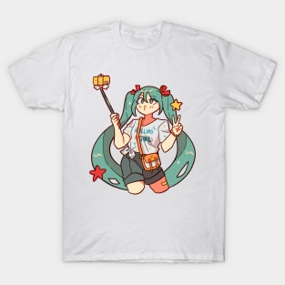 Chibi hatsune miku vocaloid T-Shirt